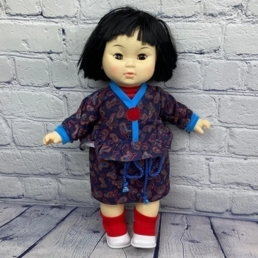 Americas Kids Doll May Oriental Baby Doll by‎ Remco 16 Inch Soft Body Huggable